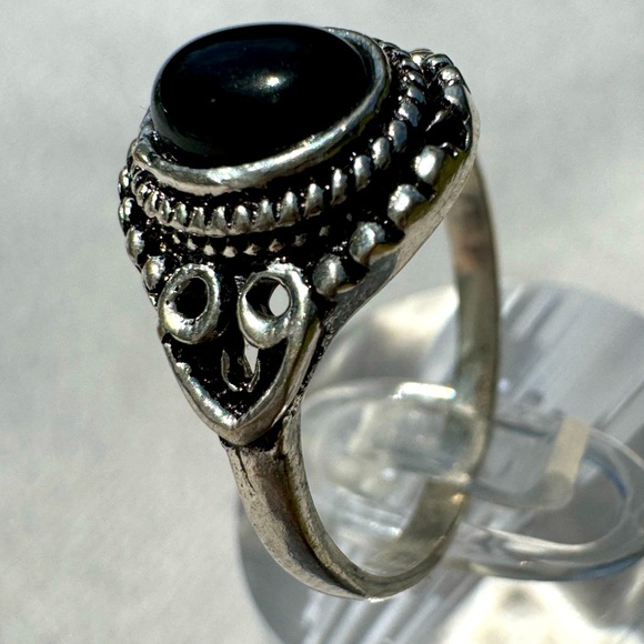 Jewelry - Black Agate Ring Size 8.5